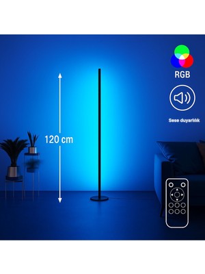 Allians Kumandalı LED Lambader, Sese ve Müziğe Duyarlı Modern Oda Aydınlatması