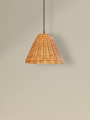 Allians Bohem Bali Tarzı Hasır Örgü Avize Başlığı, Rustik Lambader Tasarımı