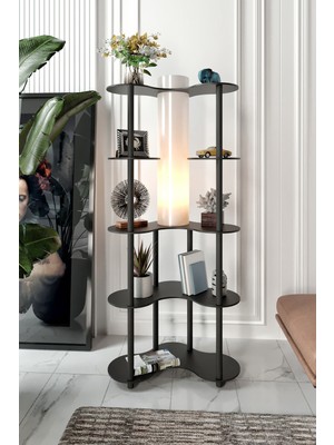 Allians Şık ve Kullanışlı Lambader ve Kitaplık Kombinasyonu, Modern Ev Dekoru