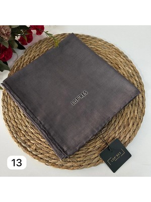 Lop'res Soft Pamuklu Eşarp Koyu Gri LDNA0513