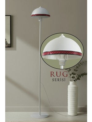 Allians Modern Beyaz Tek Ayaklı Metal Lambader, Oturma ve Yatak Odası Için