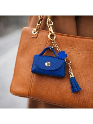 İpekbazaar Hakiki Deri Mini Aksesuar Çanta – Çanta Yanı Takılabilir Anahtarlık & Çanta Süsü