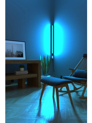Allians Modern Köşe LED Lambader, Uzaktan Kumandalı, 16 Renk ve 4 Mod Seçeneği