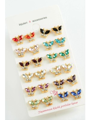 SiHako Taşlı Minik Küpe