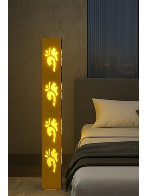 Allians Çiçek Desenli LED Lambader, Modern ve Şık Dekoratif Aydınlatma