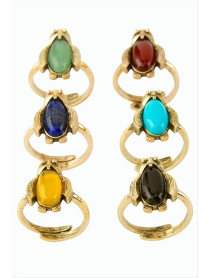 SiHako Penguen Doğaltaşlı Otantik Yüzük