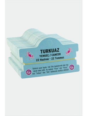 SiHako Turkuaz & Yengeç Burç Bileklik Kartı