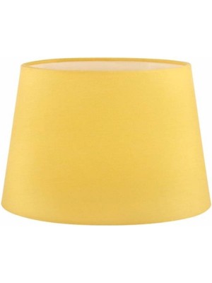 Allians Şık Sarı Kumaş Lambader Başlığı 35 cm Konik Tasarım