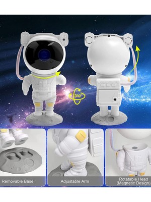 Allians Galaxy Gökyüzü Projektörlü Gece Lambası, Kumandalı, Atmosfer Aydınlatma
