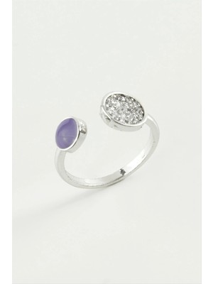 SiHako Yuvarlak Taşlı Mineli Eklem Yüzük