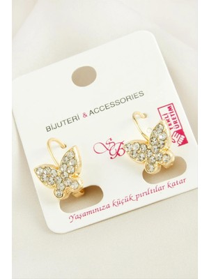 SiHako Taşlı Klipsi Küpe