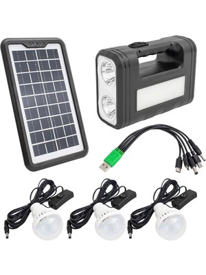 Allians Solar Lamba Seti, 3 Ampullü, Akülü, Dayanıklı ve Enerji Tasarruflu