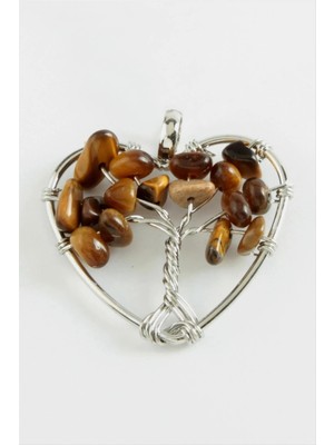 SiHako Kaplangözü Kalp Doğaltaş Kolye Ucu