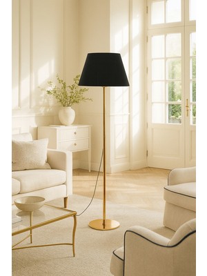 Allians Şık ve Lüks Altın Renkli Kumaş Lambader, Modern Tasarım, Ev Dekoru Için Ideal