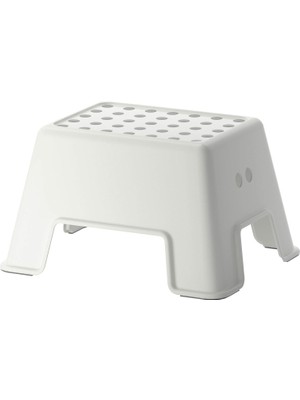 Storemax Uslucanmarketplace Ikea Bolmen Tabure Olarak Kullanılır Kaymaz 25 cm 2 Renkler, Plastik, Beyaz, 44 x 35 x 25 cm