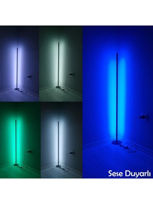 Allians Sese Duyarlı Rgb LED Lambader, Dekoratif Köşe Aydınlatması