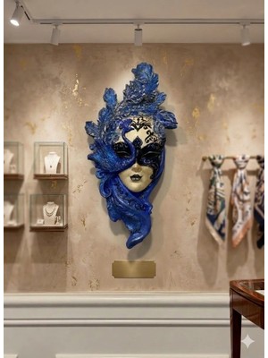 Merya Polyester Venedik Maske Duvar Süsü