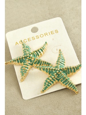 SiHako Deniz Yıldızı Mineli Zr Model Küpe