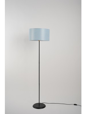 Allians Şık Siyah-Mavi Metal Lambader 38X38X145 Cm, Modern ve Zarif Aydınlatma