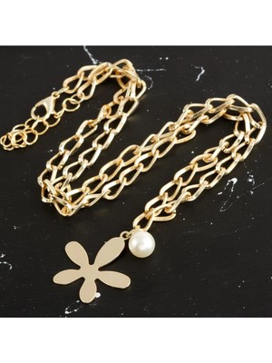 SiHako Çiçek Lüx Zincir Kolye