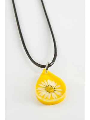 SiHako Papatya Oval Epoksi Kolye