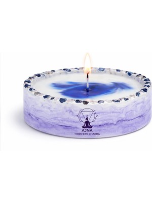 Dad & Children Ajna Üçüncü Göz Çakra Mumu - Doğal Taşlı El Yapımı Premium Mum