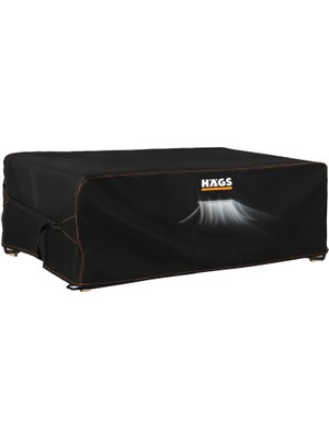 Storemax Uslucanmarketplace Haegs Bahçe Mobilyası Örtüsü, 300-200-90CM, Ağır Hizmet Oxford Kumaş, Su Geçirmez, Dış Mekan Veranda Masa Örtüsü, Havalandırmalı Masa ve Sandalye Koruma Kılıfı Siyah