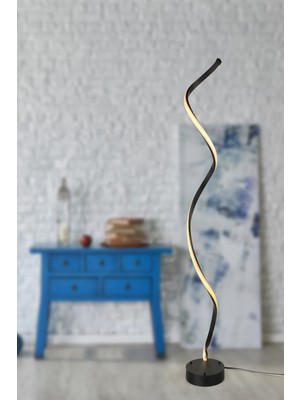 Allians Modern LED Lambader, Şık Siyah Renk, Üç Renk Seçeneğiyle Aydınlatma