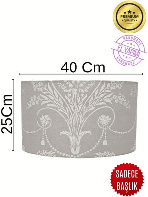 Allians Bej Vintage Ashley Desenli Lambader Başlığı, Şık ve Modern Tasarım