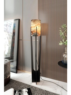 Allians Şık Siyah Modern Lambader, Zarif ve Fonksiyonel Aydınlatma Dekoru