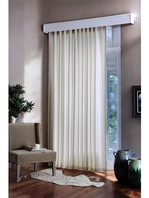 Storemax Uslucanmarketplace Hazır Saten Güneşlik Perde Ekru Renk (300X190CM)