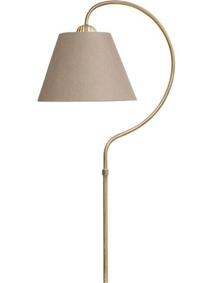 Allians Elips Krem Sarı Patine Tek Ayaklı Lambader, Şık ve Modern Tasarım