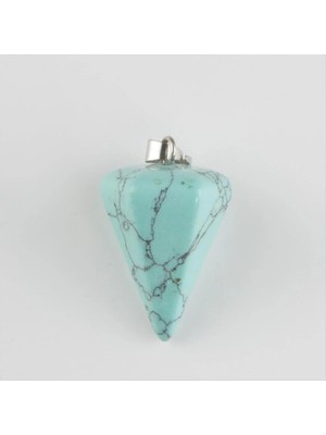 SiHako Turkuaz Pandül Doğaltaş Kolye Ucu