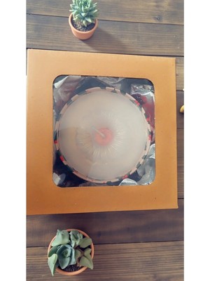 Doğal El Yapımı Desenli Metal Kutulu Kokulu Mum - Hediye Paketli