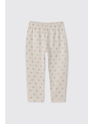 Panço Kız Bebek Simli Bej Tayt