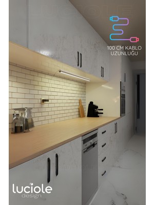 Allians Mutfak Tezgah Altı LED Işık Bar, Günışığı Renk, Yapışkanlı, 1 Metre