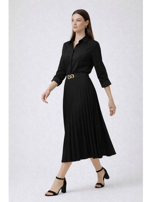 Ekol On Triko Toka Detaylı Etek 70223