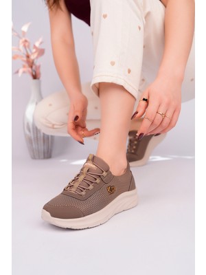 Akgün Terlik Kadın Vizon Memory Foam Clima Comfort Spor Ayakkabı