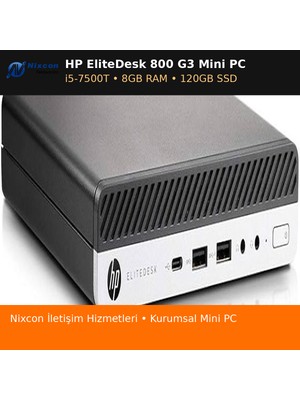 Yenilenmiş Hp Elitedesk 800 G3 Mini Pc I5-7500T 8gb Ram 120GB SSD Windows 10 Kurulu Garantili Kurumsal Mini Bilgisayar