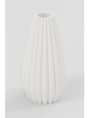 Storemax Uslucanmarketplace Dekoratif Plastik Vazo (Beyaz)