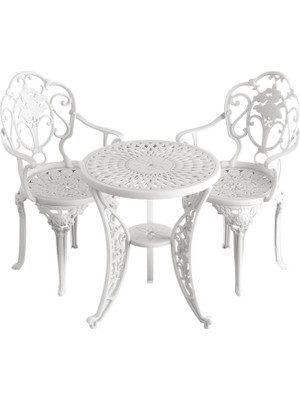 Ivf Beyaz Fiskos Masa + 2'li Isparta Sandalye