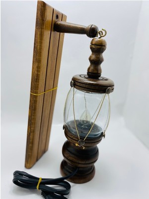 Allians Ahşap Dekoratif Fener Lamba Aplikü, Şık ve Zarif Tasarım