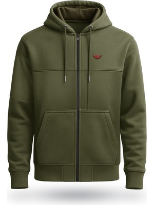 Tarrzzcom Unisex Kapşonlu Fermuarlı Sweatshirt - Özel Kesim 3 Iplik Cepli Fermuarlı Sweatshirt