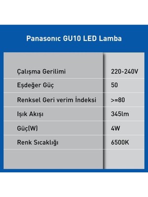Allians Yenilikçi LED GU10 4W 345LM 6500K Parlaklıklı Aydınlatma Işığı