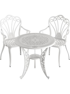 Ivf Beyaz Yuvarlak Masa + 2'li Istanbul Sandalye