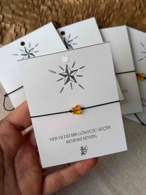 Sfenks. Yıldız Figürlü Ip Bileklik 5’li Set – Minimal Tasarım Şans Bilekliği, Ayarlanabilir Unisex Bileklik