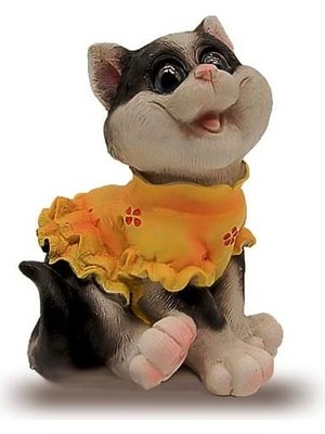 Tekinhediyelik Dekoratif Kedi Biblo