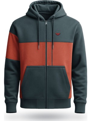 Tarrzzcom Unisex Kapşonlu Fermuarlı Sweatshirt - Özel Kesim 3 Iplik Cepli Fermuarlı Sweatshirt