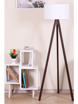 Allians Şık Üç Ayaklı Beyaz Lambader, Yuvarlak Başlık, Modern Tasarım