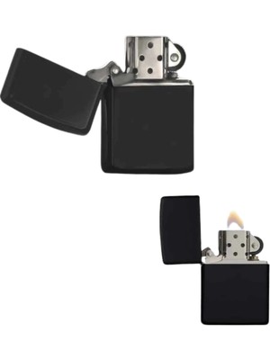 Ne Verelim Size Buğz Çakmak Parlak Siyah Zippo Benzinli Çakmak Cep Boy Doldurulabilir